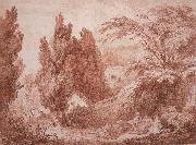 Jean-Honore Fragonard Park Landscape oil painting artist